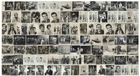 Moe Howard's Lot of 100 Photos From the Curly Joe Era -- Some Candid, Some From Three Stooges Films & Appearances, Cartoon Characters, Etc. -- 10'' x 8'' Except for a Few -- Very Good Plus